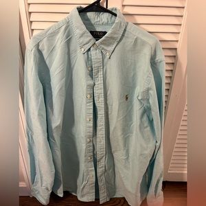 Ralph Lauren The Iconic Oxford Shirt Classic Fit XL Aegean Blue